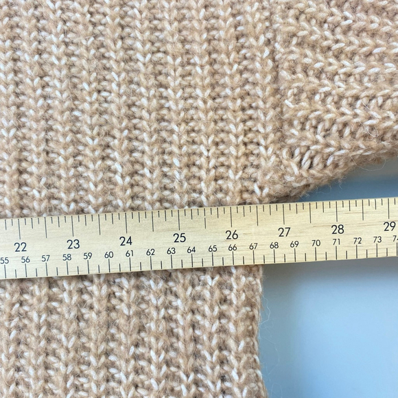 ZARA KNIT Sweater Women Small Chunky Knit Oversized Soft Girl Crop Asymmetrical - Picture 11 of 13